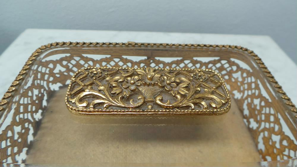 Gilt Filigree Jewellery Box
