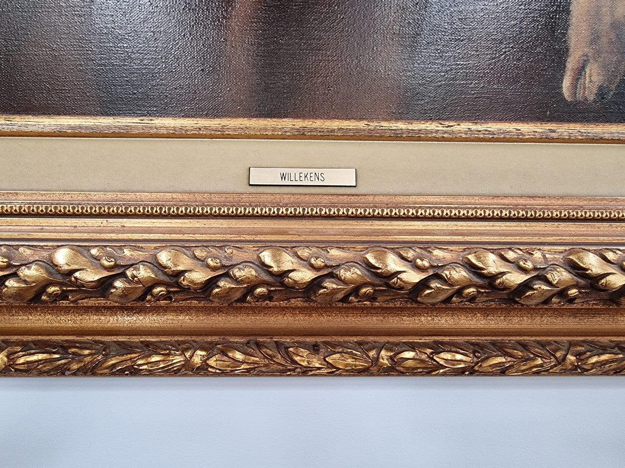Sourced in France is the beautiful still life oil painting on canvas, of a bird, rabbit and deer. Framed in a beautiful ornate gilt frame and in good original condition.