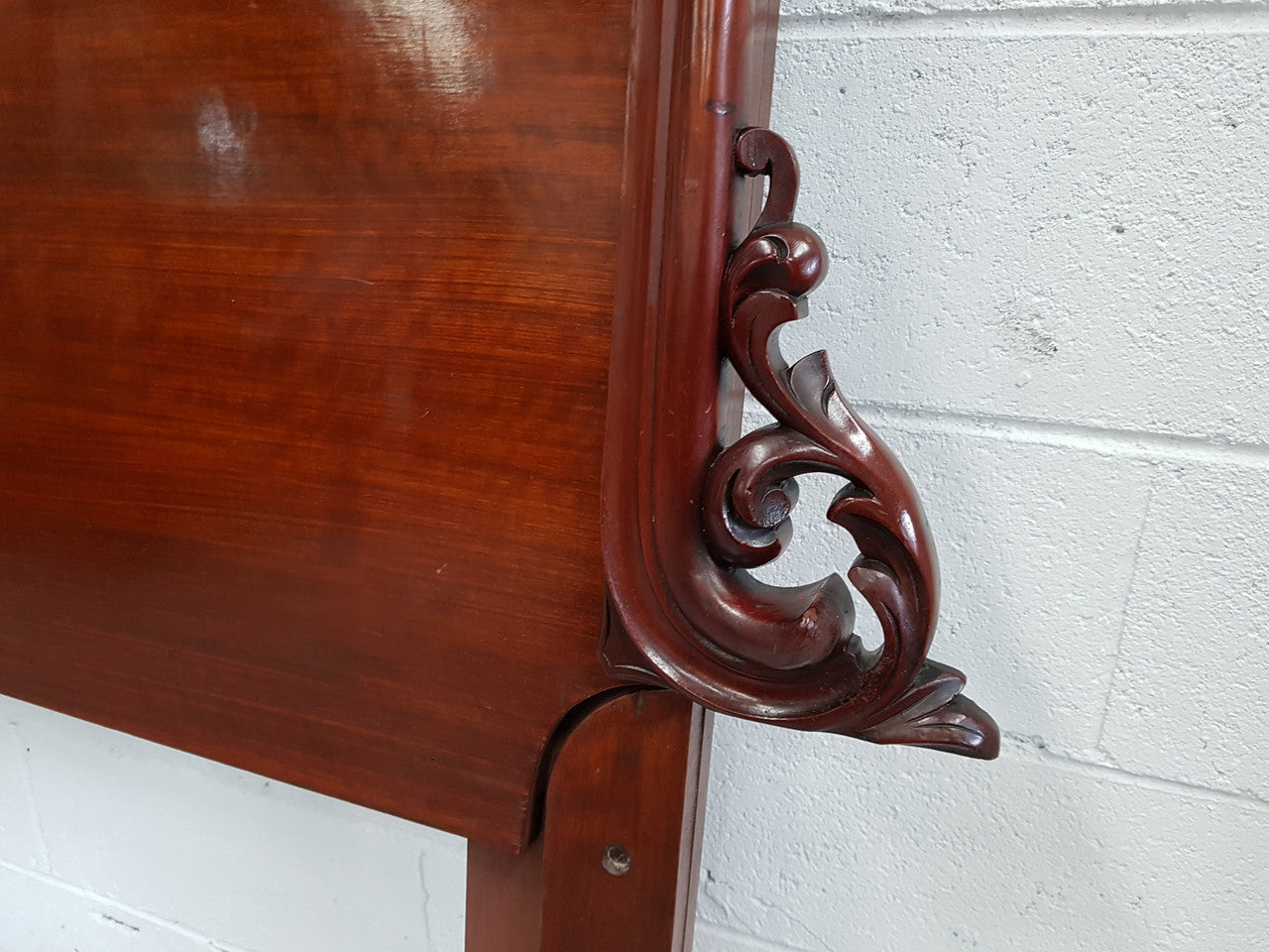 Victorian Mahogany King Size Bed Head