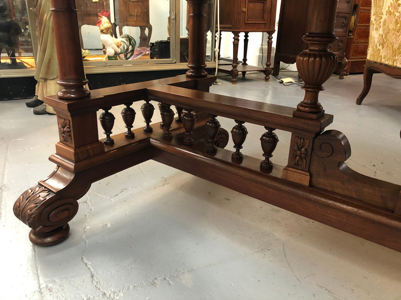 19th Century French Walnut Henry II Style Desk
