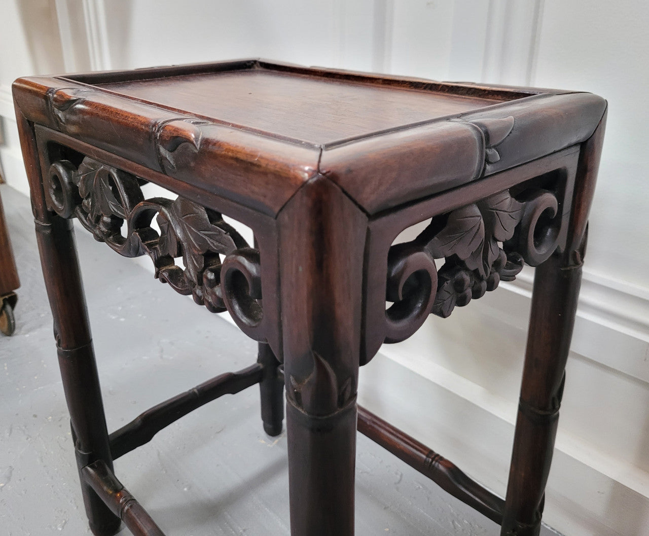 Chinese Rose wood occasional table. Nicely carved and could be used as a coffee table or and occasional table. It is in good original condition.