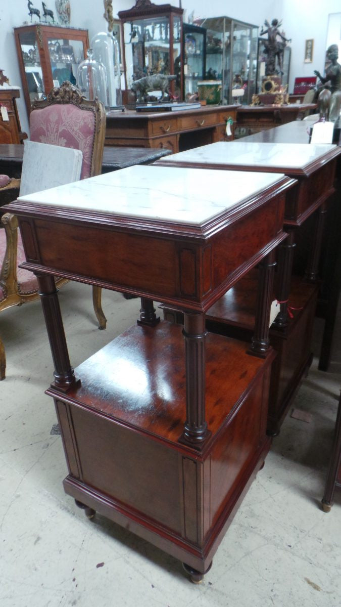 Pair of High End Mahogany Bedside Cabinets