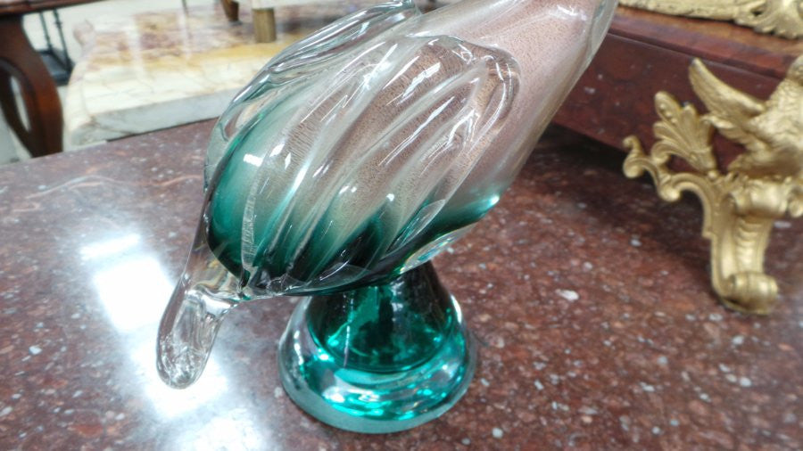 Fantastic Murano glass tri colour bird in fantastic condition.