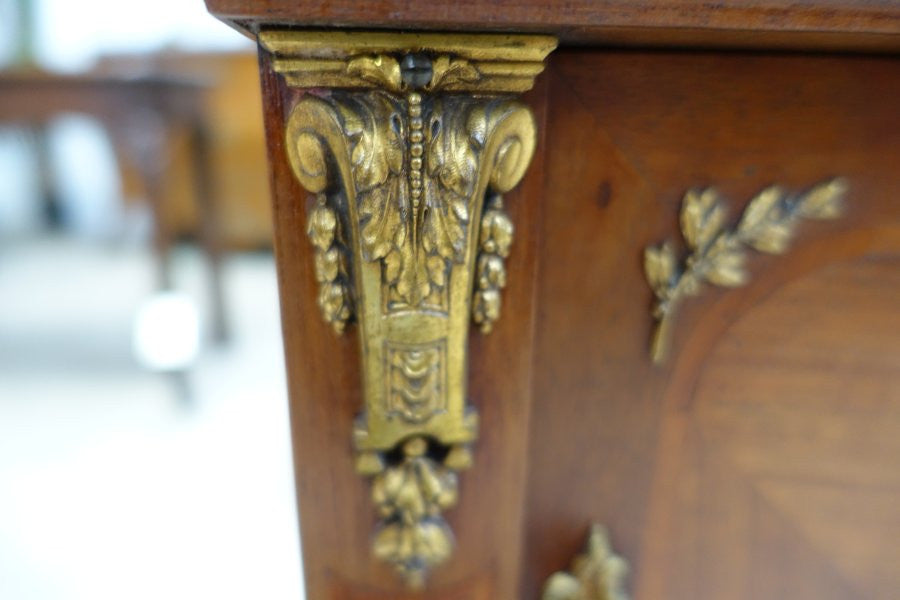 Pair Of French Inlaid Mahogany Bedsides