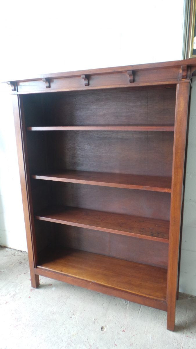 Fabulous Arts and Crafts Blackwood Open Bookcase