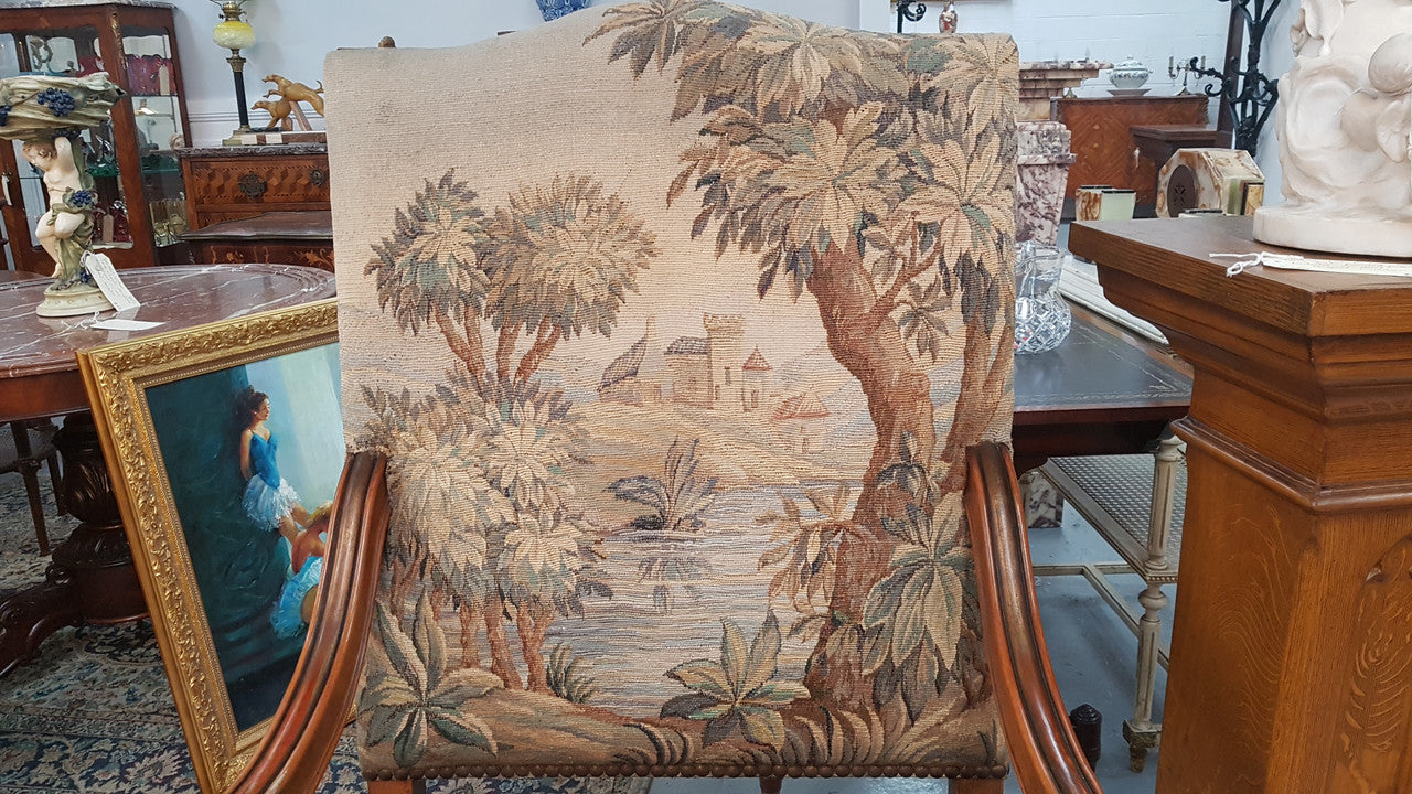 A sensational French walnut carved chair