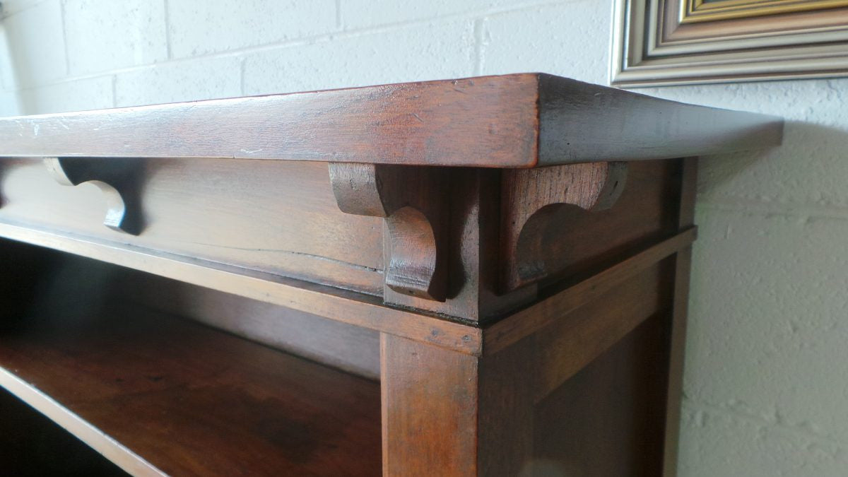 Fabulous Arts and Crafts Blackwood Open Bookcase