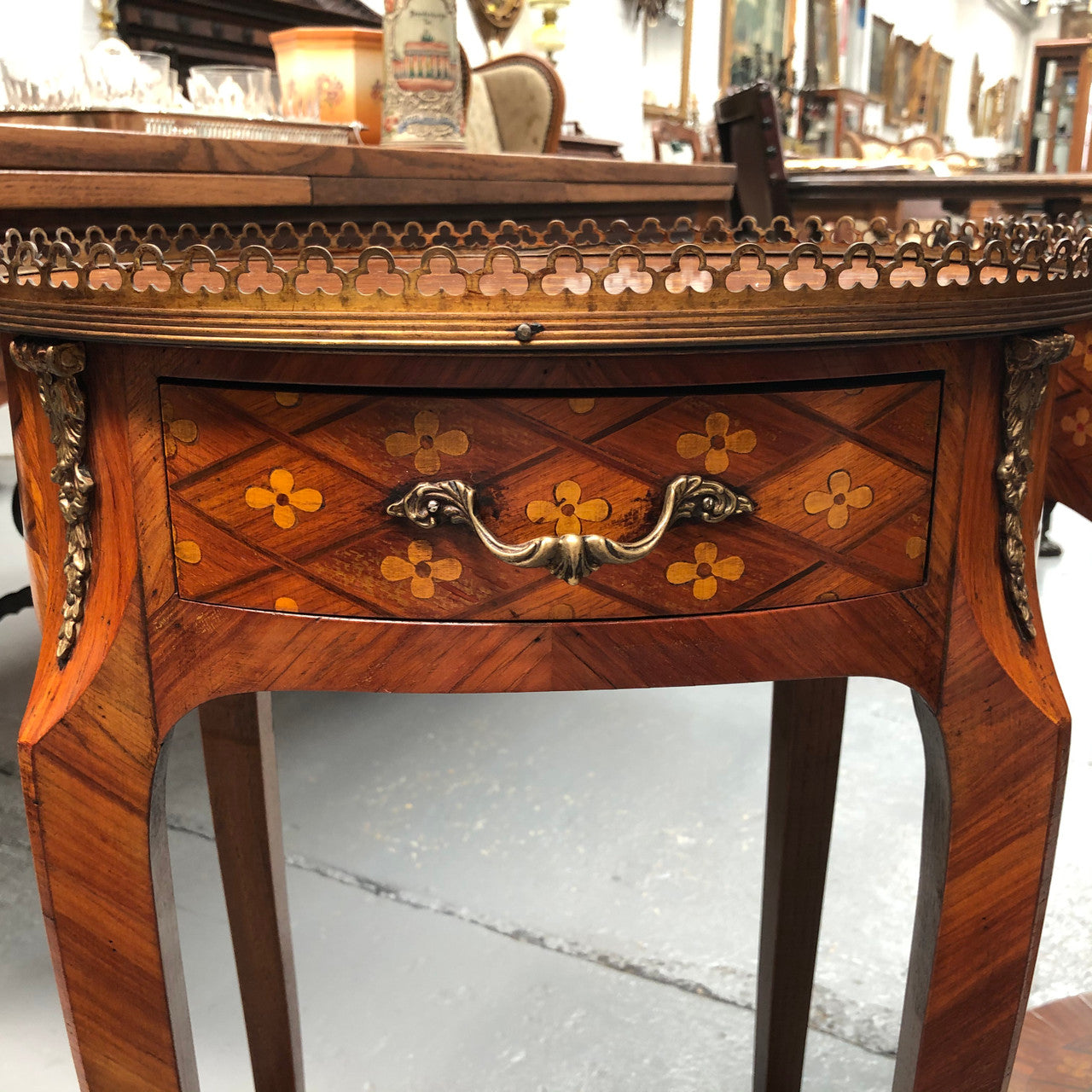 Pair Of High Quality Kingwood Louis XV Marquetry Inlaid Bedsides
