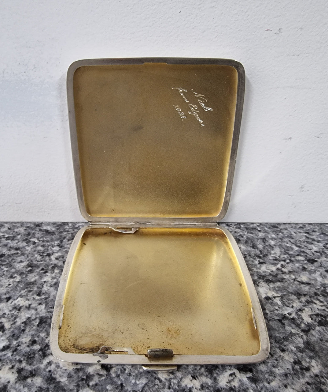 Art Deco Sterling Silver card case. In good condition please view photos as they help form part of the description.