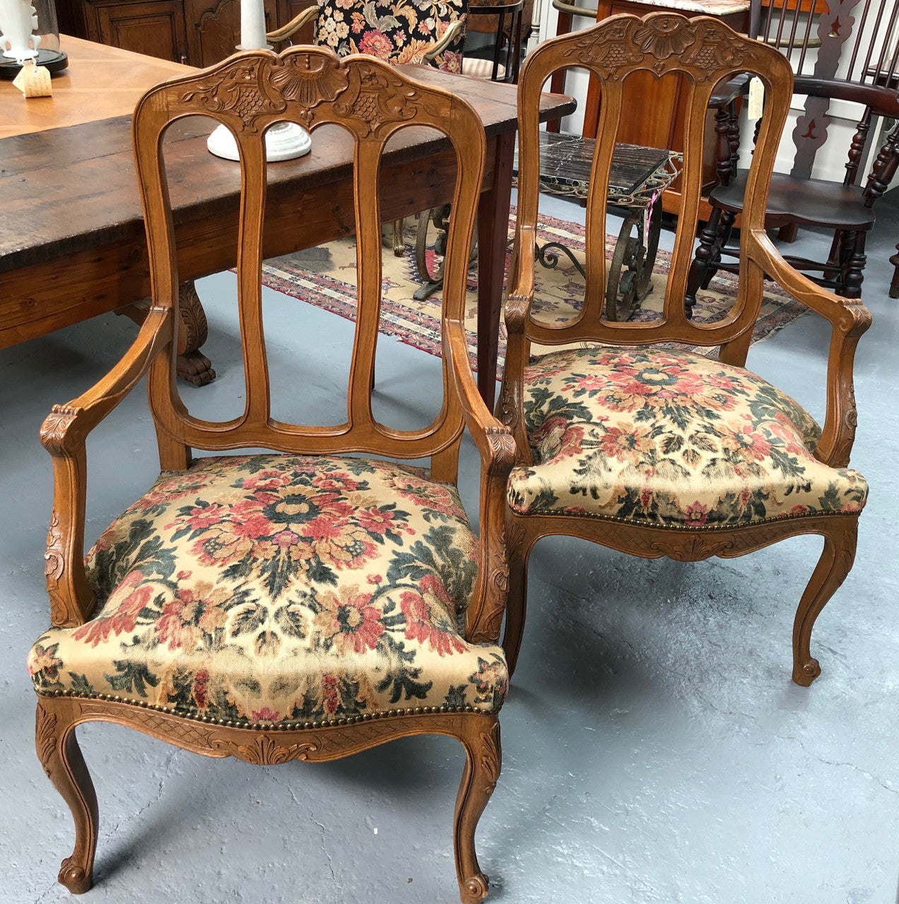 A Pair Of French Oak Carvers