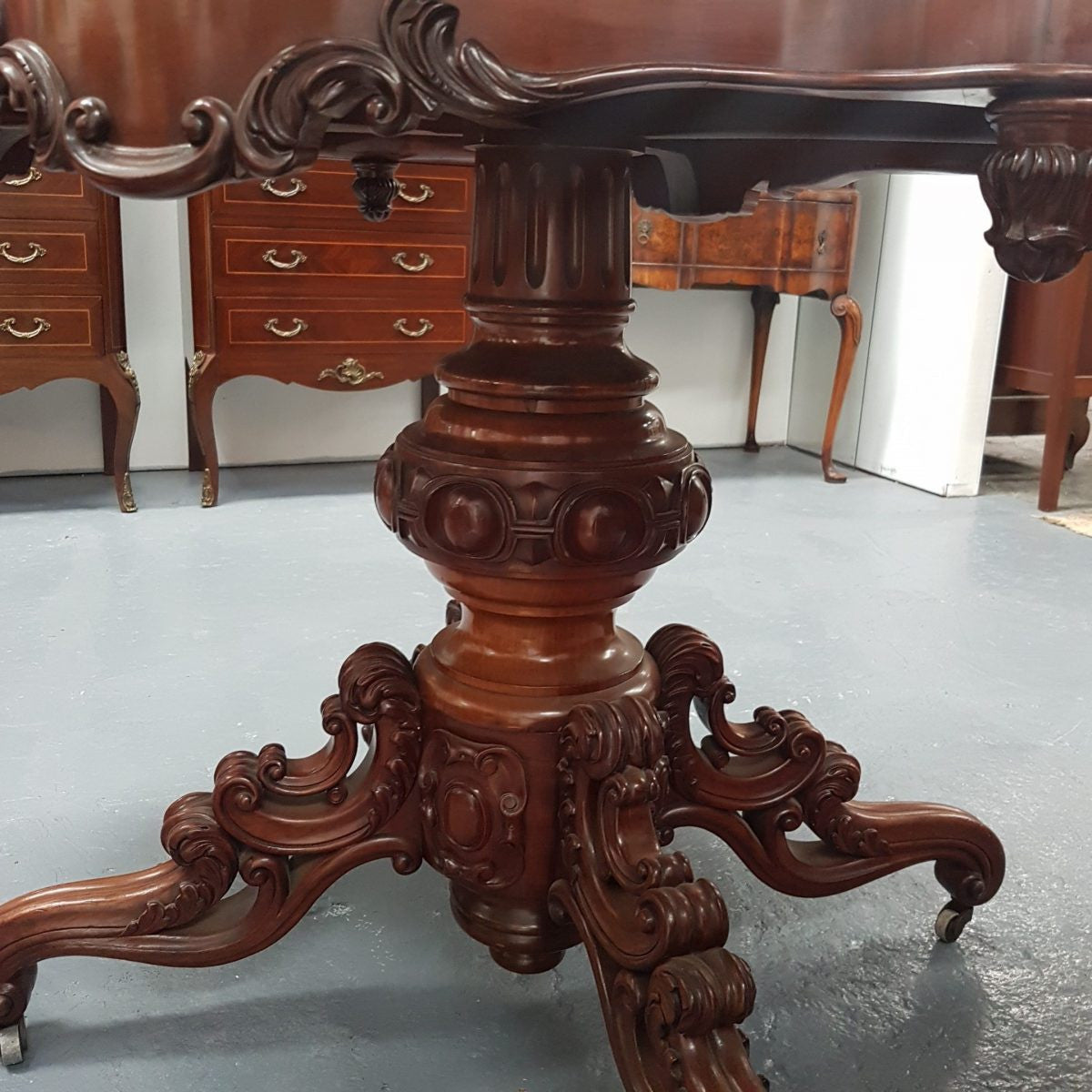 Antique French Flame Mahogany Centre Table
