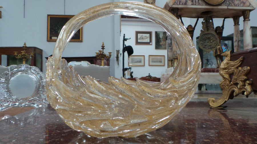 Murano Aventurine glass bowl