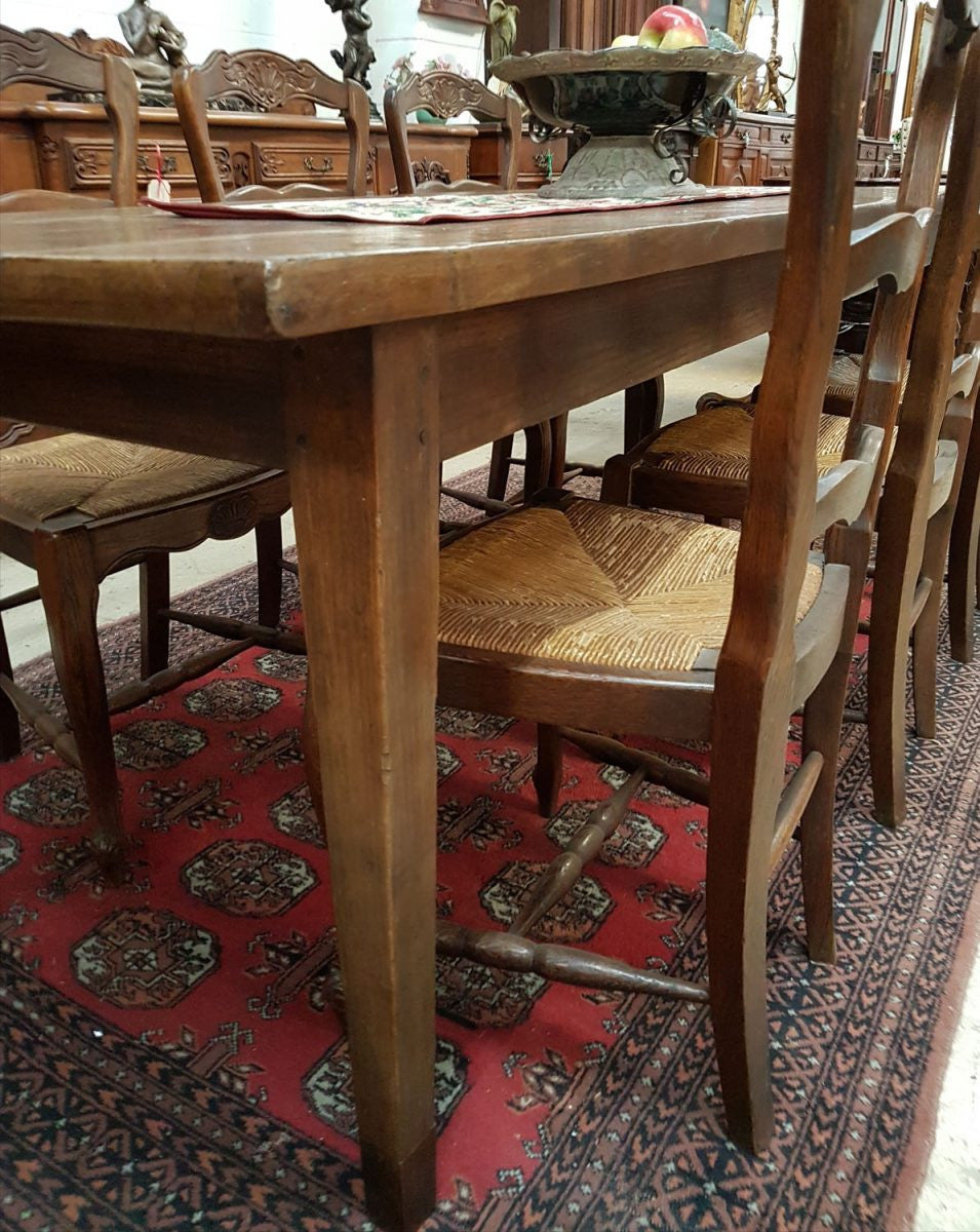 Set 6 French Oak Dining Chairs