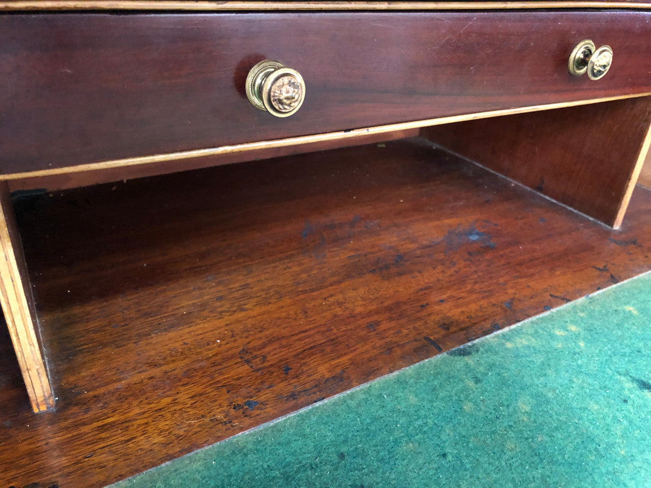Georgian Inlaid Mahogany Secretaire