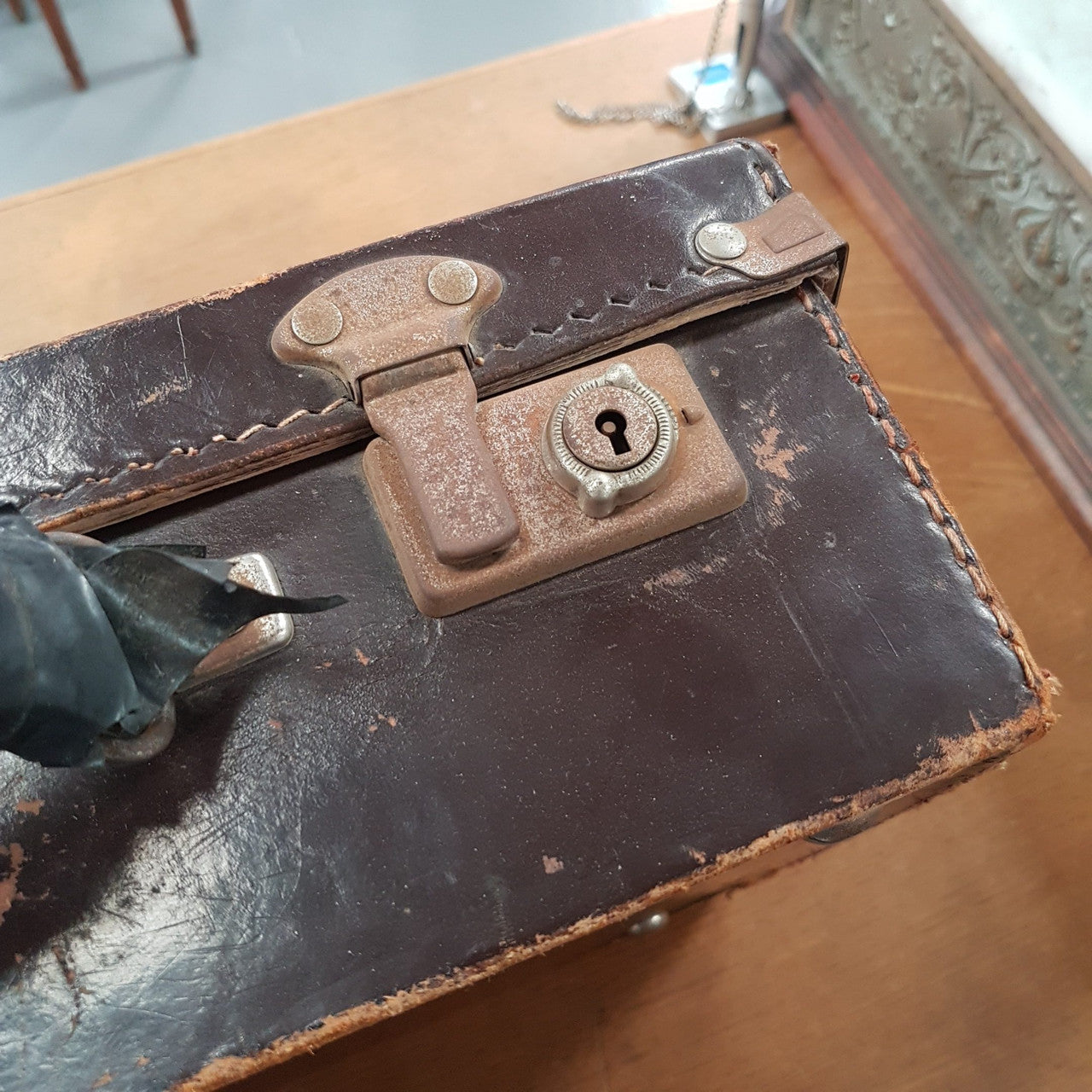 Vintage Leather Suitcase
