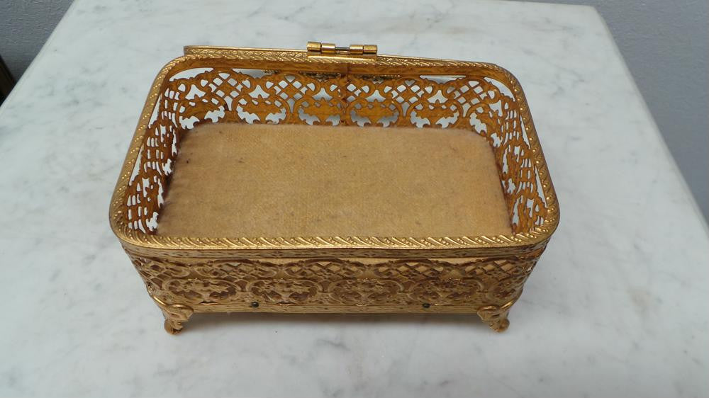 Gilt Filigree Jewellery Box