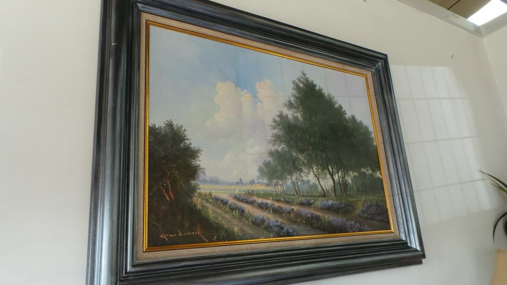 Framed Landscape Country Scene Canvas