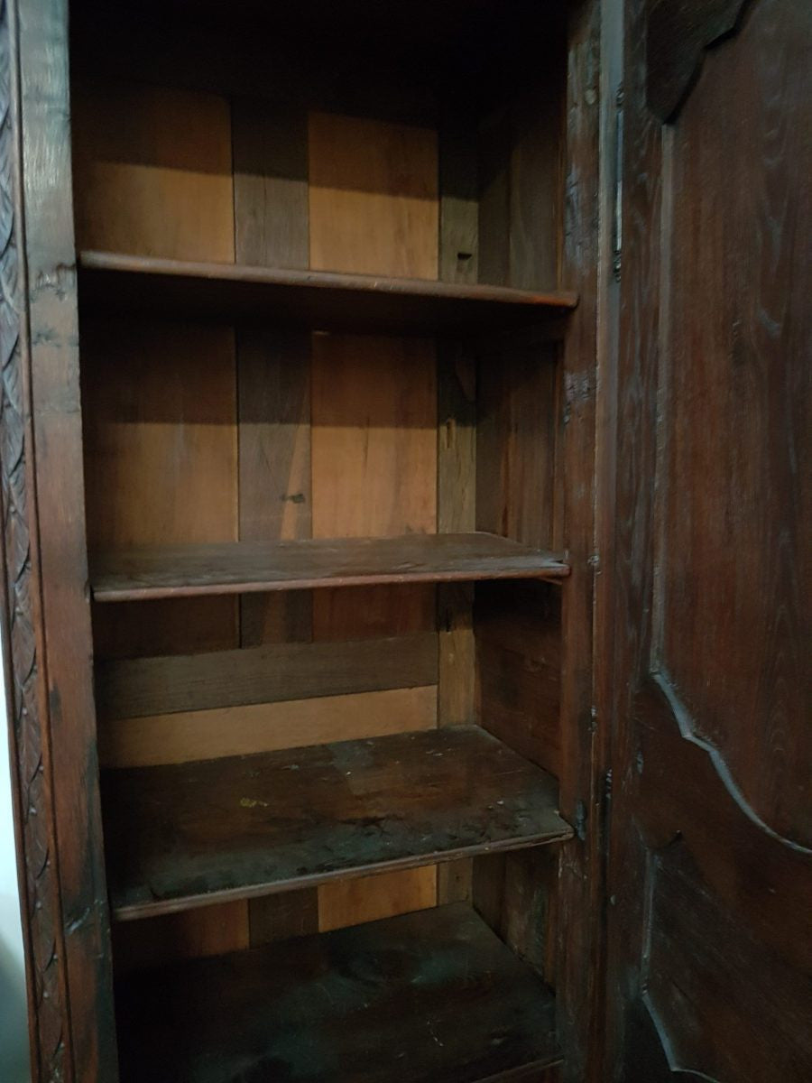 1780's French Bonnetiere Single Door Armoire