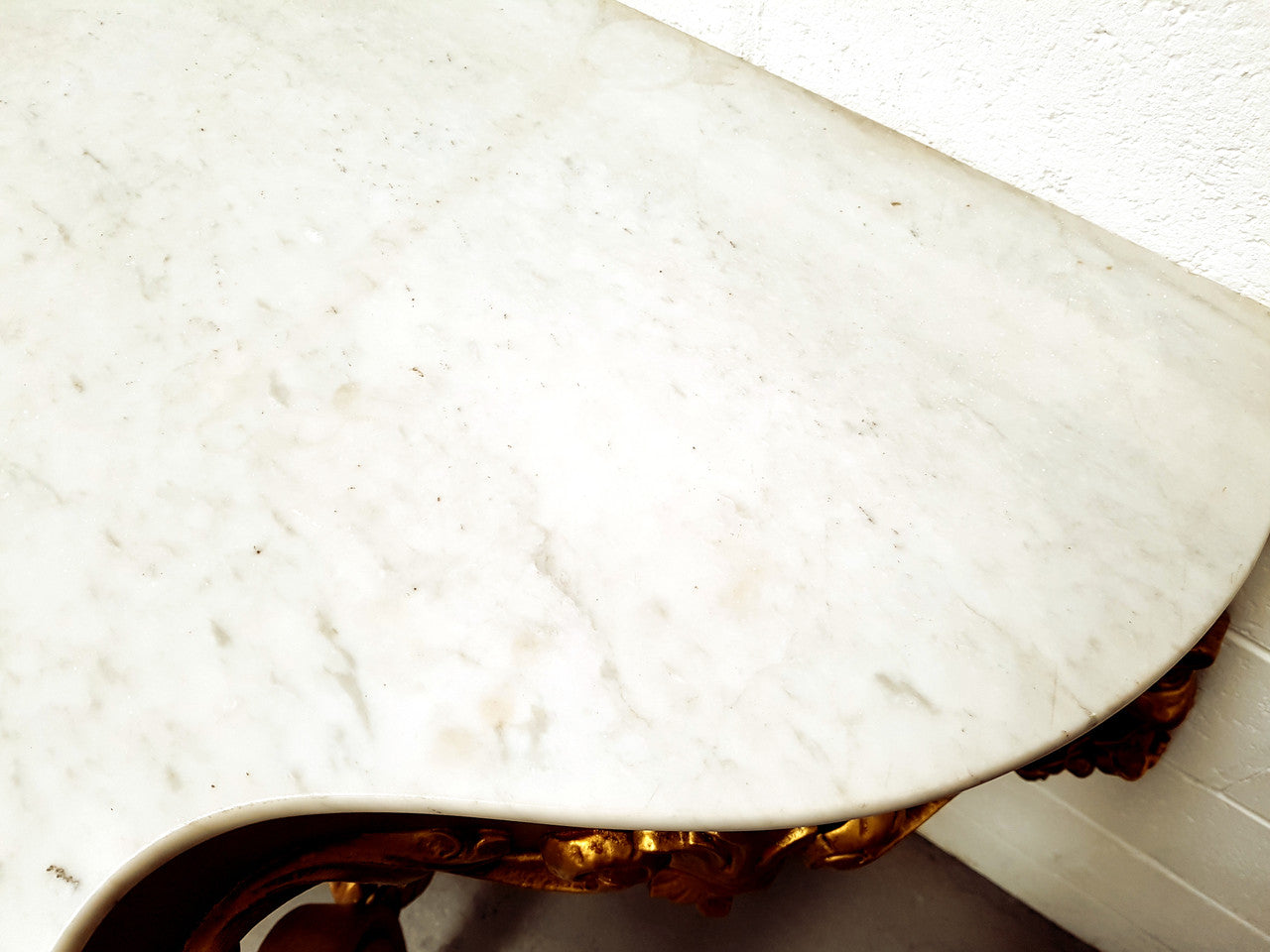 A very grand 19th century French marble top giltwood console. In very good original condition. Circa 1880.