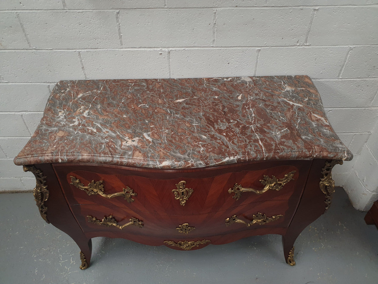 19th Century French Louis XV Style Commode With Marble Top