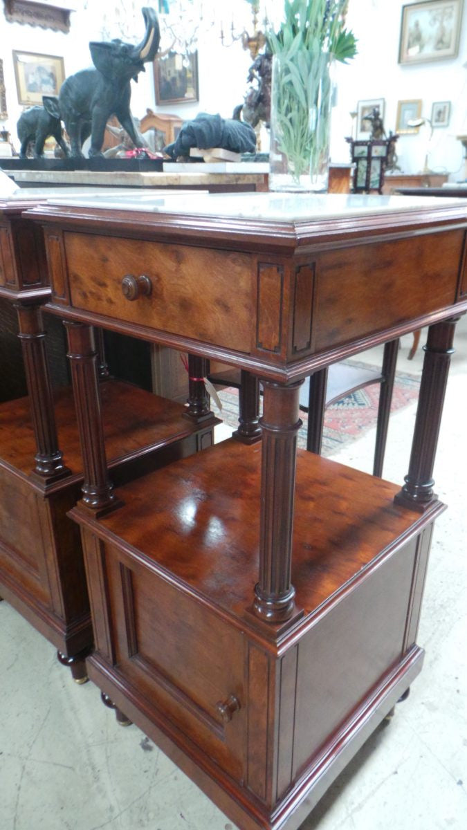 Pair of High End Mahogany Bedside Cabinets