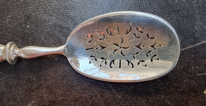 Lovely decorative Antique continental silver sifting spoon, in good original condition.