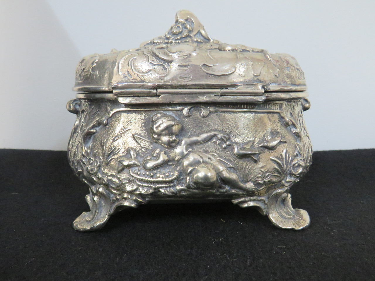 Charming Art Nouveau Style “Roger Bros” Silver Plated Casket