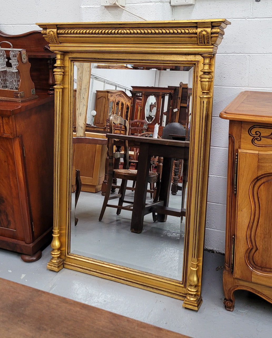 Stunning French Henry II gilt mantle mirror With Original Mirror. It has loads of charter and has been sourced from France. It is in good original detailed condition.