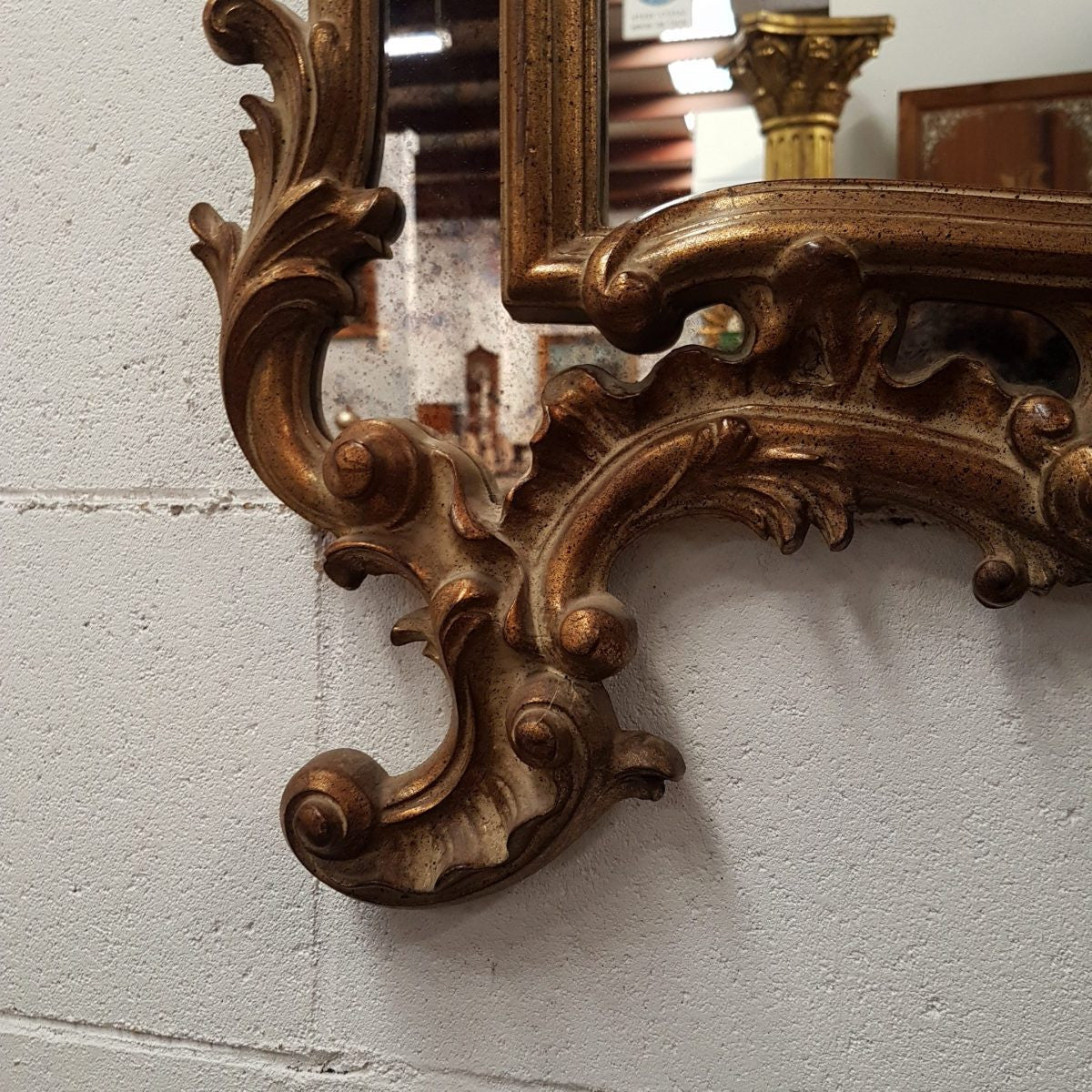 Italian Gilt Cushion Mirror