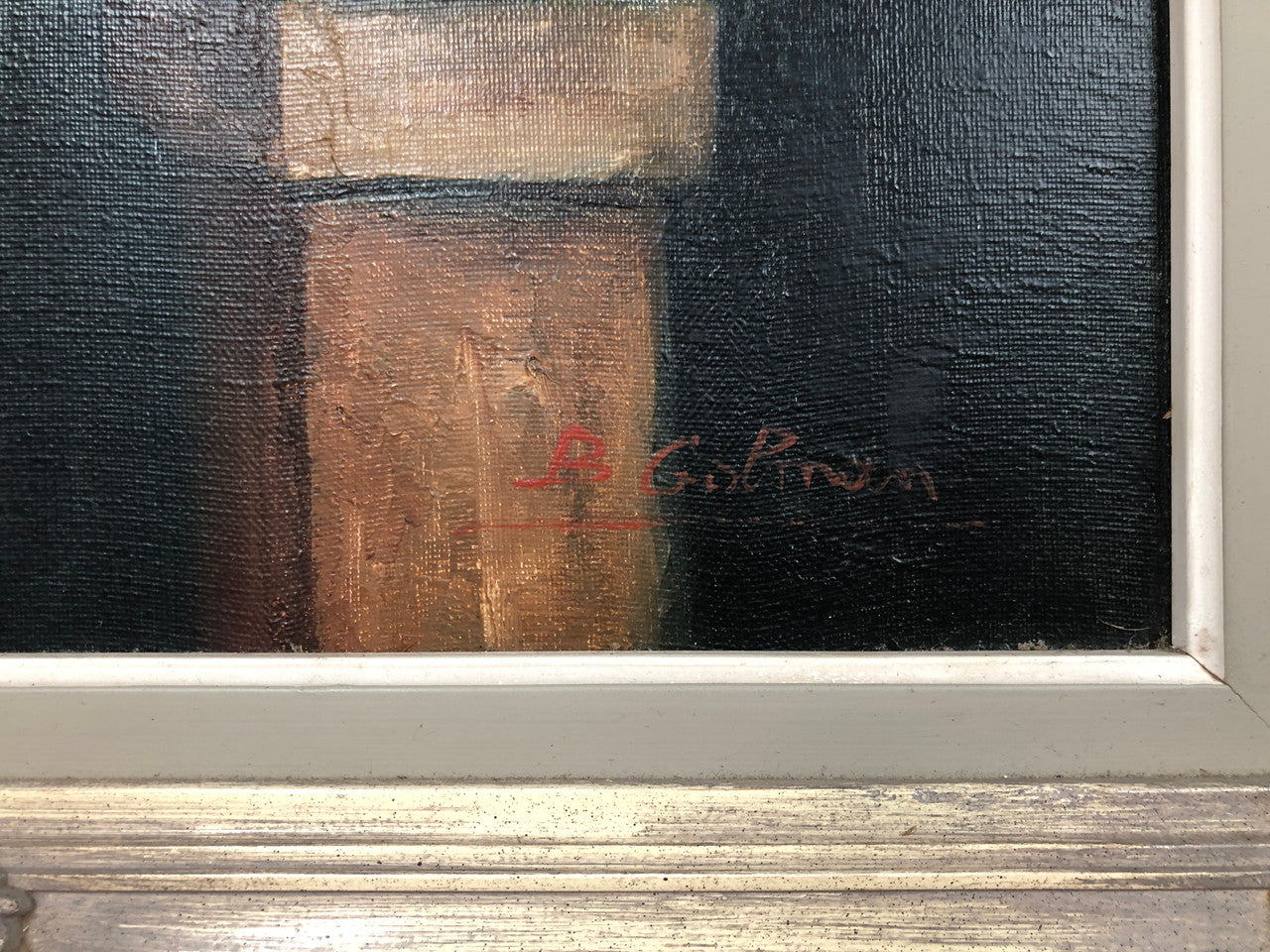Charming oil painting of roses, signed and beautifully framed. In good original condition.