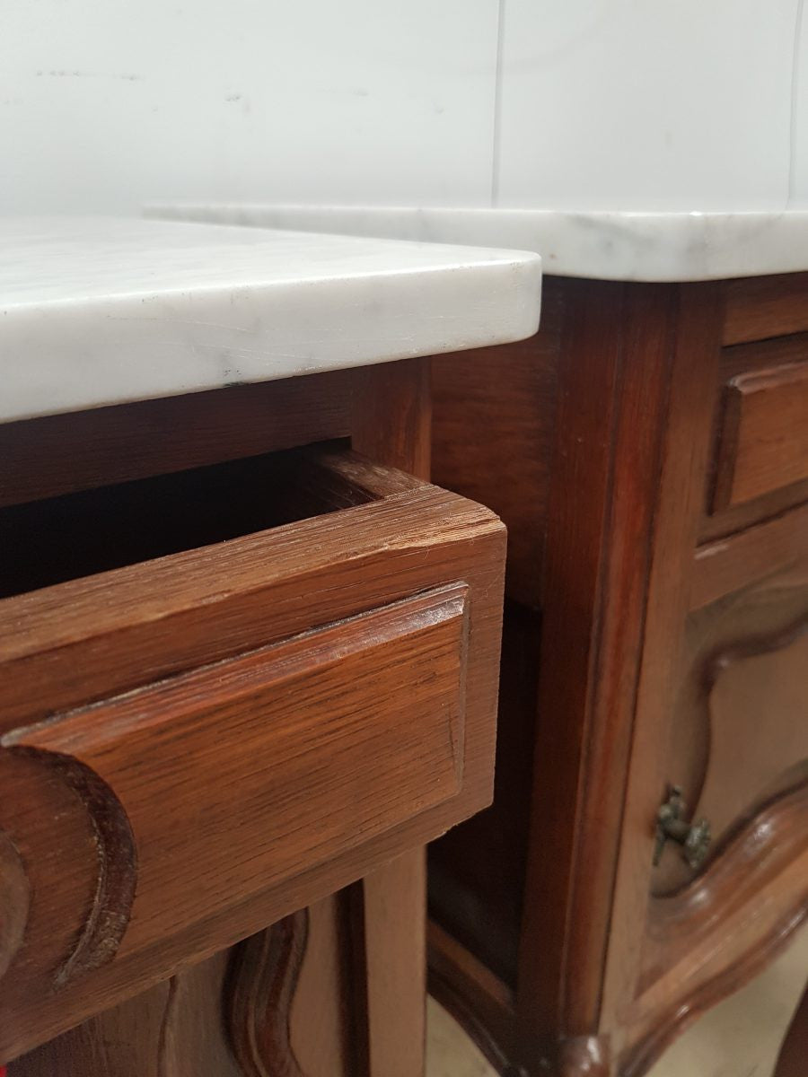 Pair of Beautiful French Oak Bedside Cabinets