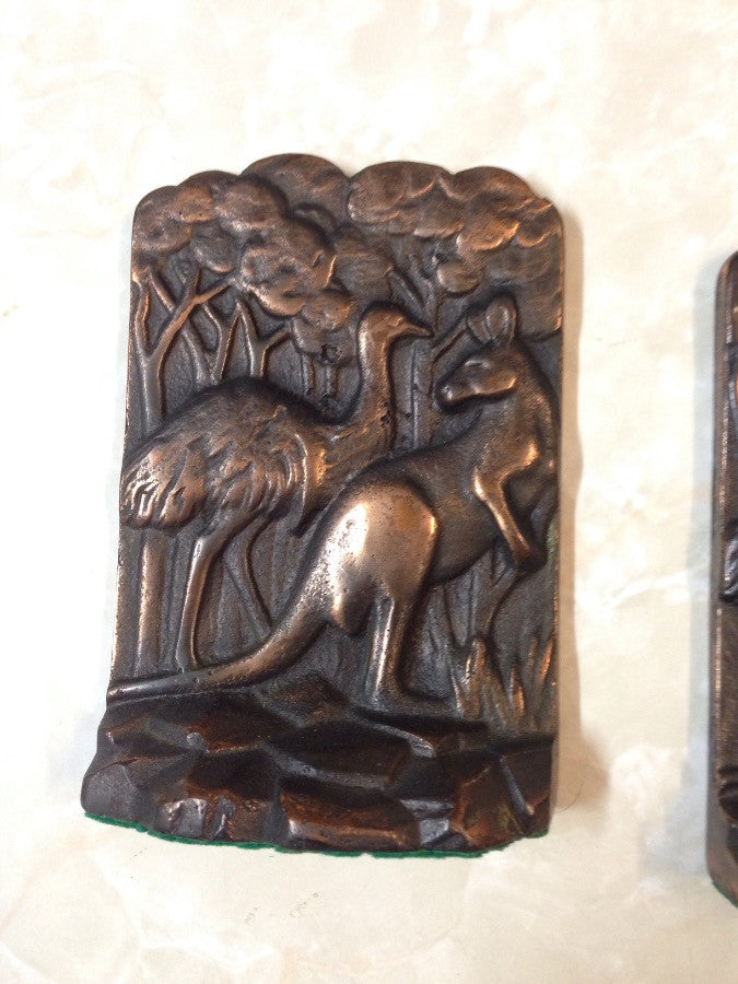 Pair Of Australian Copper Bookends