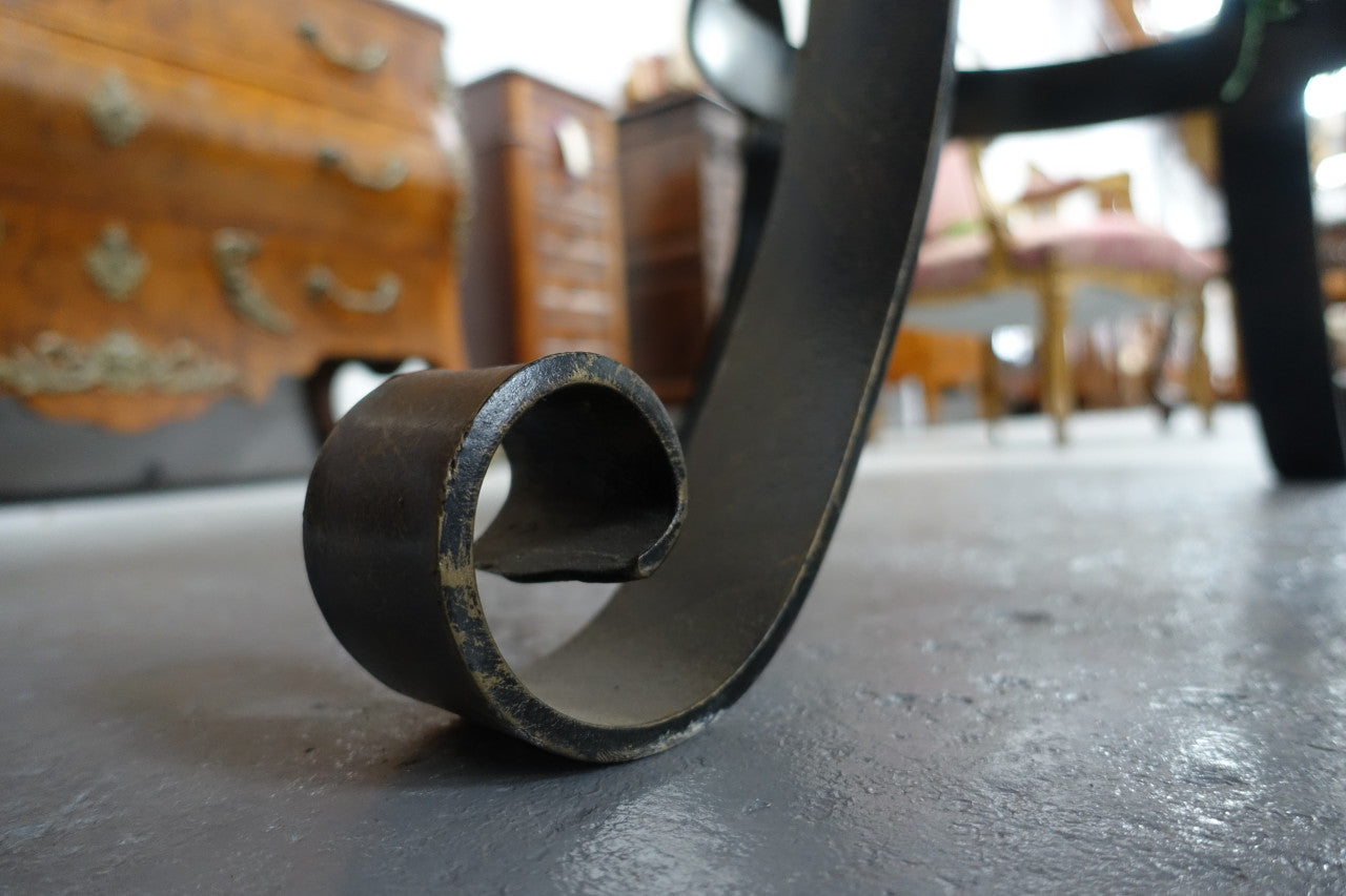 Bespoke Figured Oak Parquetry Top Large Round Table