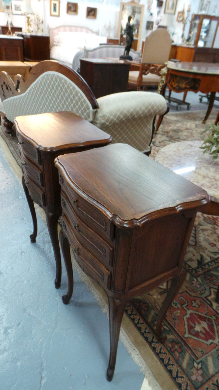 Petite Pair of French Bedside Cabinets