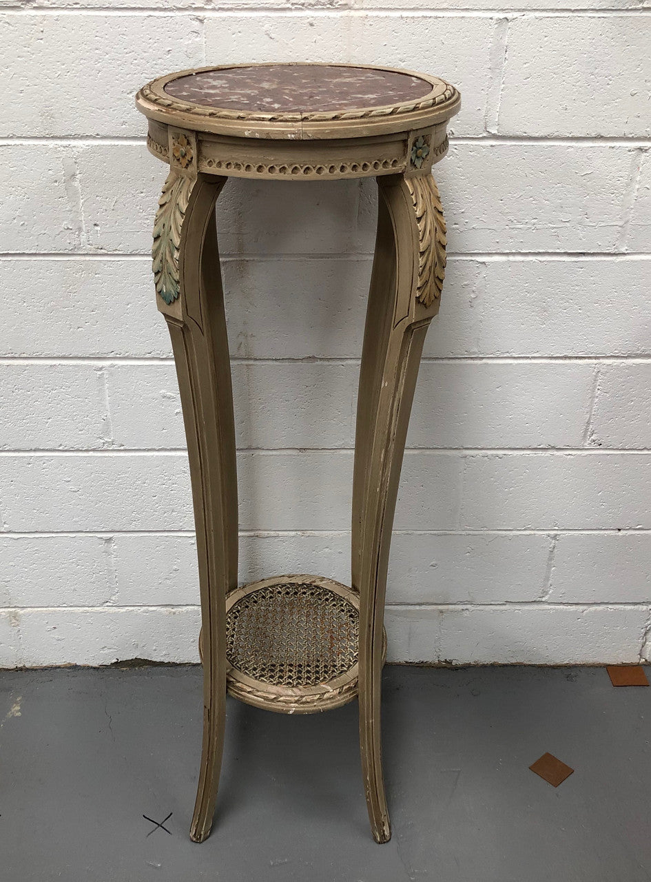French Antique Painted Pedestal