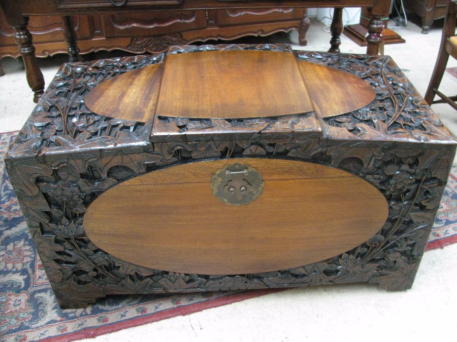 Antique Chinese Camphor Wood Chest