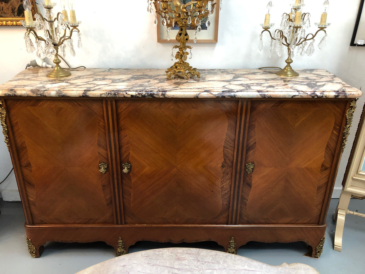 Antique French Louis XIV Style Walnut Sideboard