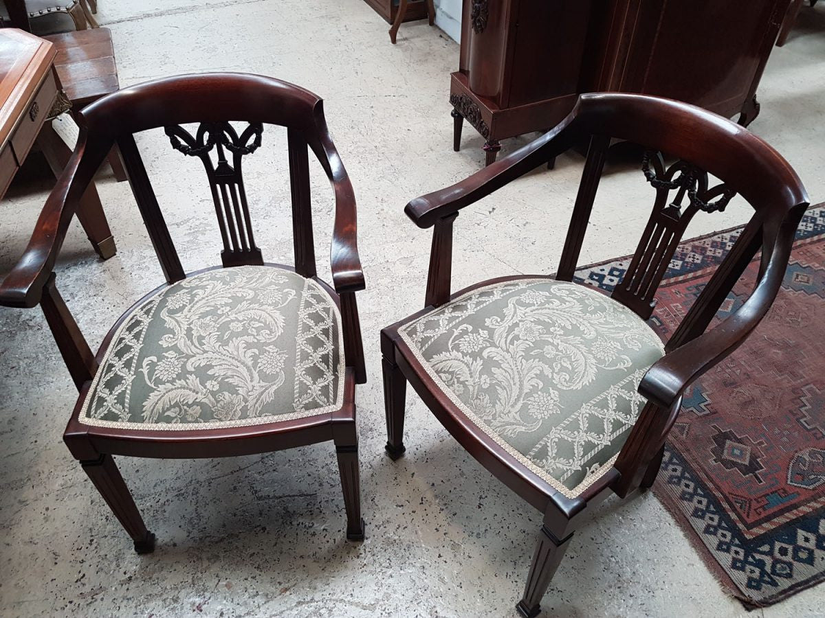 Pair of Edwardian Tub Chairs