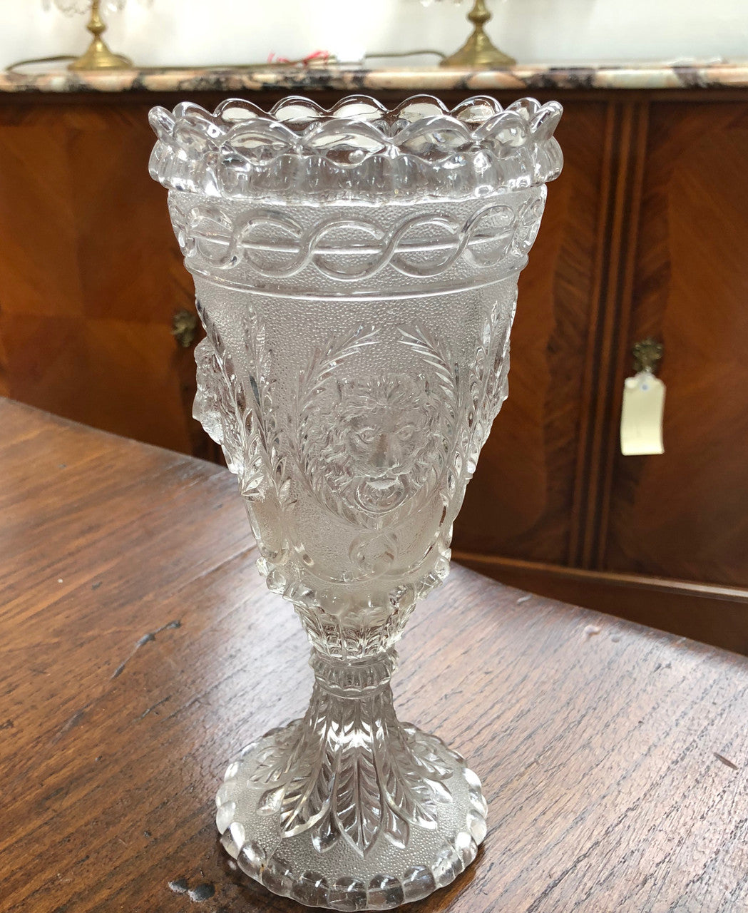 19 th Century Davidsons Glass Vase