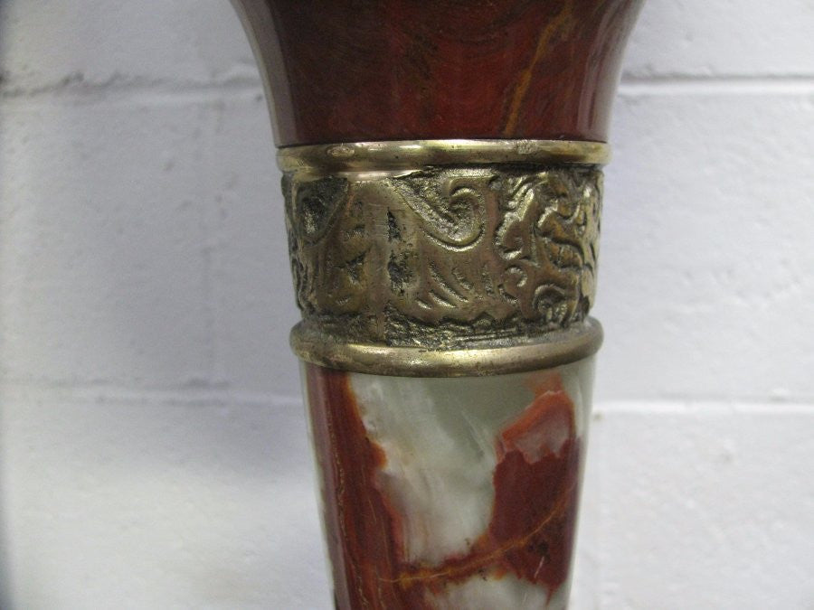 Italian Alabaster And Brass Lamp