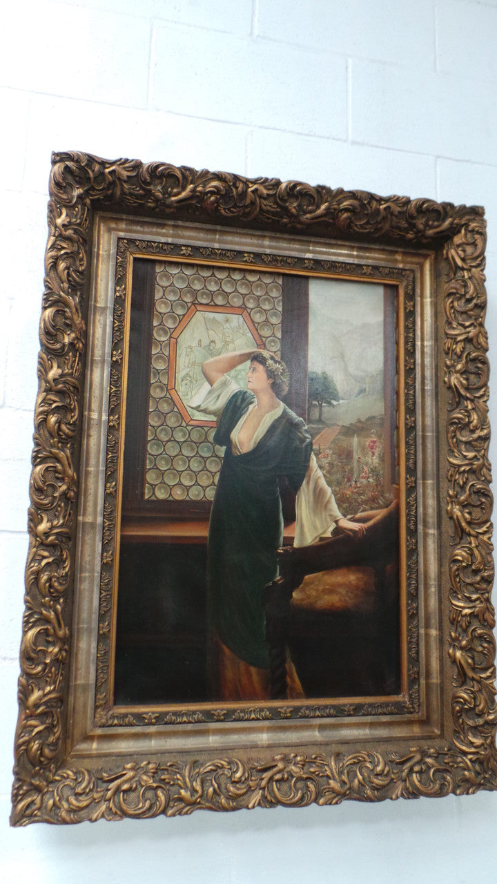 Sensational Antique Oil Painting On Canvas
