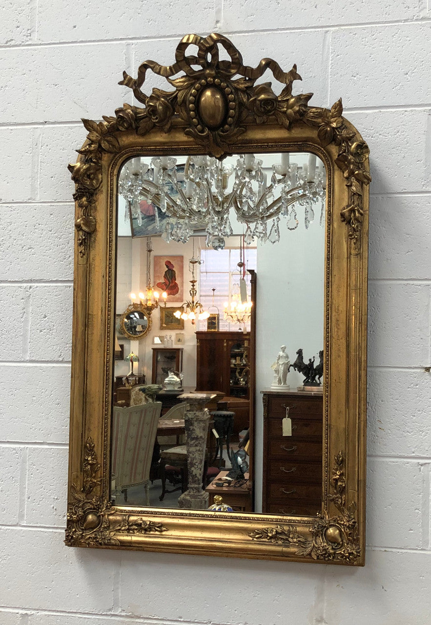 A Rare Early 19th Century French Easy To Place Mirror