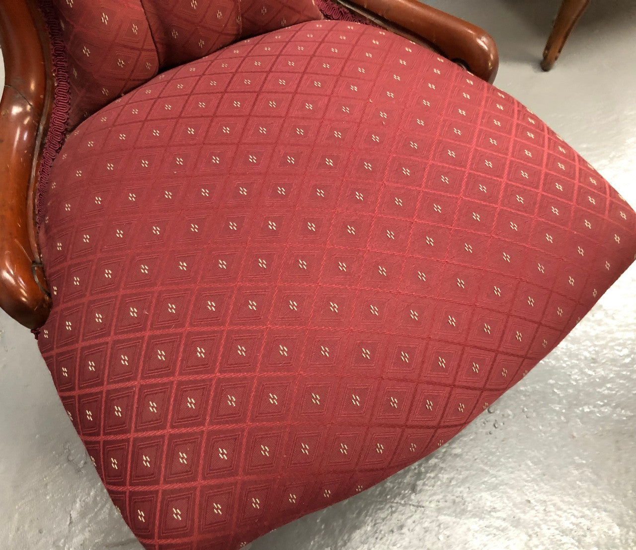 Victorian Mahogany Upholstered Bedroom Chair