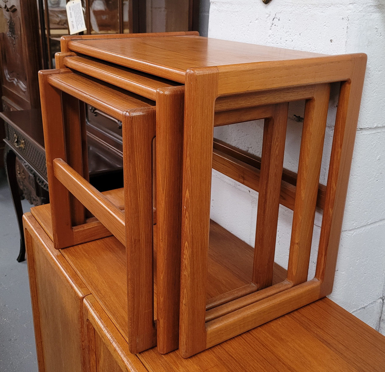 Retro Teak nest of three tables that have been sourced locally and are in good original condition.