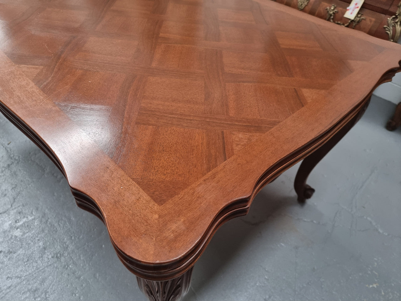 Louis XV Style Parquetry Top Extension Table