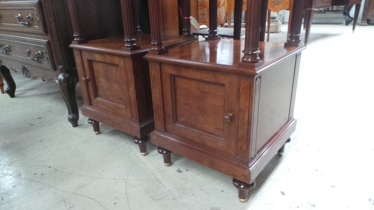 Pair of High End Mahogany Bedside Cabinets
