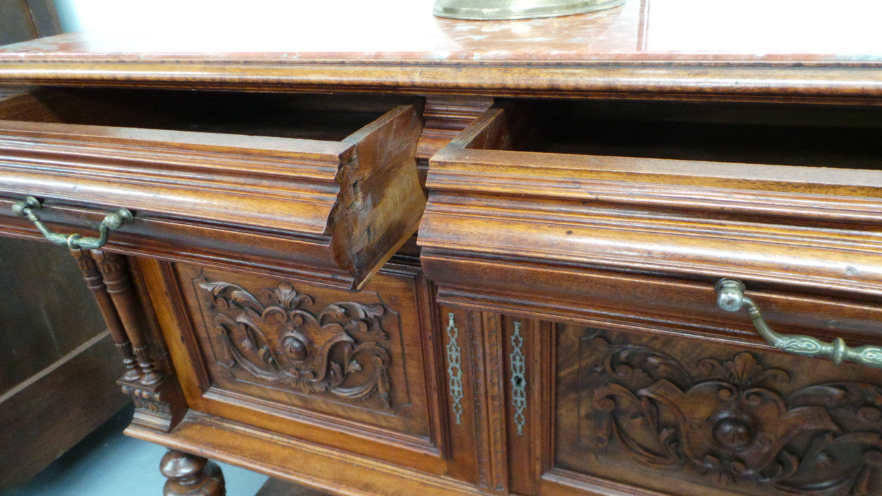 Antique 19th Century French Walnut Buffet