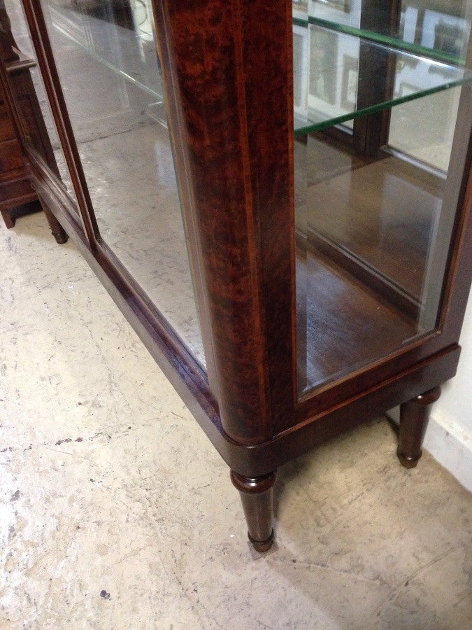 Antique Burr Walnut French Vitrene