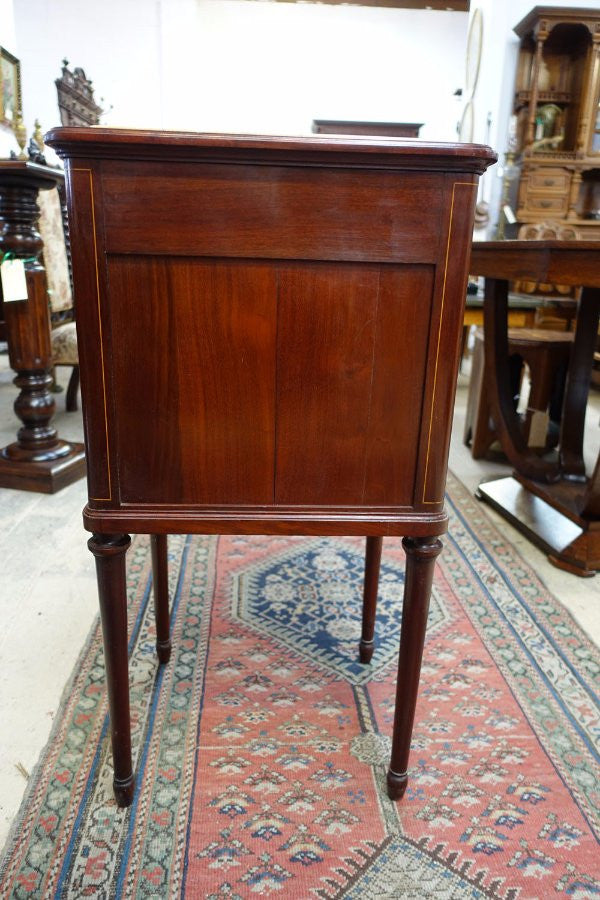 French Inlaid Walnut Bedside Cabinet
