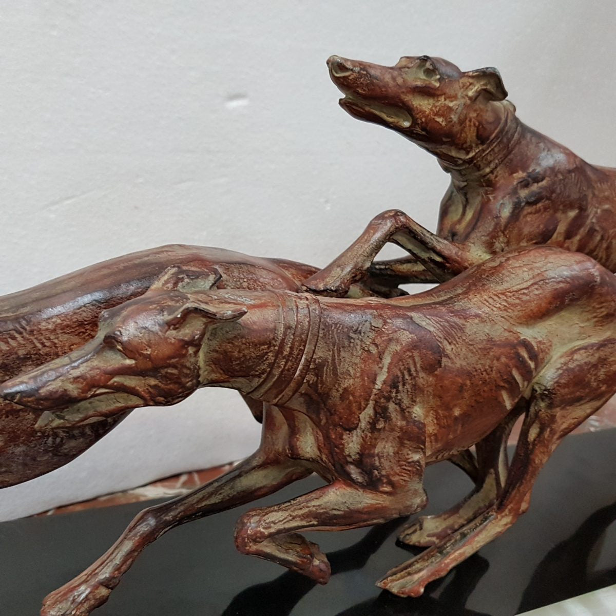 Art Deco French Hounds Sculpture